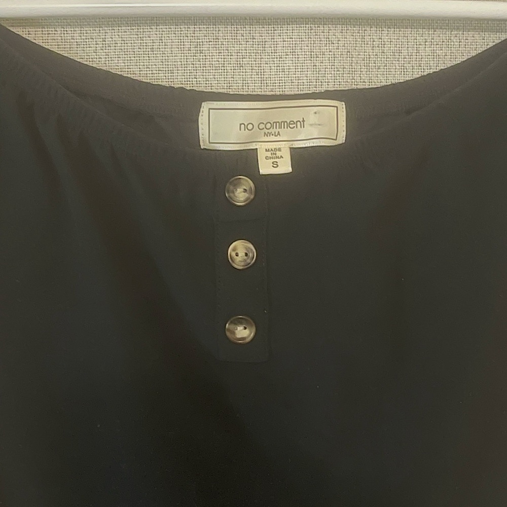 Woman’s solid Black Crop Top - Picture 2 of 3